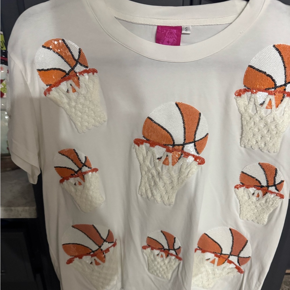 Queen of Sparkles Basketball Hoop Graphic T-Shirt